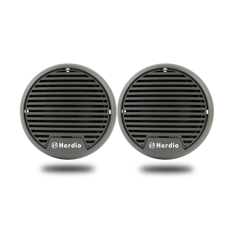 Herdio 3" inch Marine Bluetooth Speakers Boat Motorcycle Hot tub Stereo with Max Power 140 watt(A Pair) (Gray) - Image 2